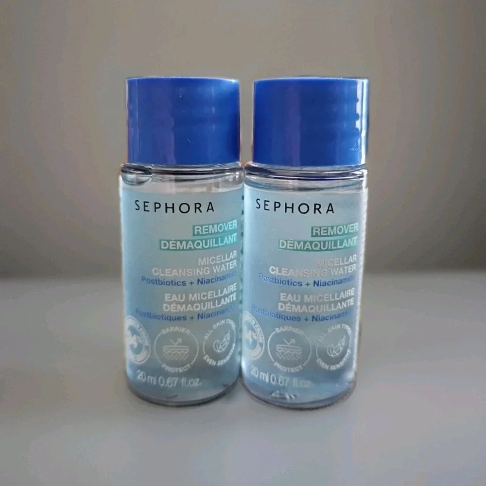 2 Sephora Collection Micellar Cleansing Water - Makeup Remover .67 fl oz Travel